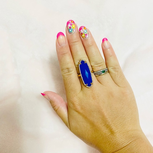 Park Lane Jewelry - Beautiful PARK LANE Blue Cocktail Gold Plated Ring